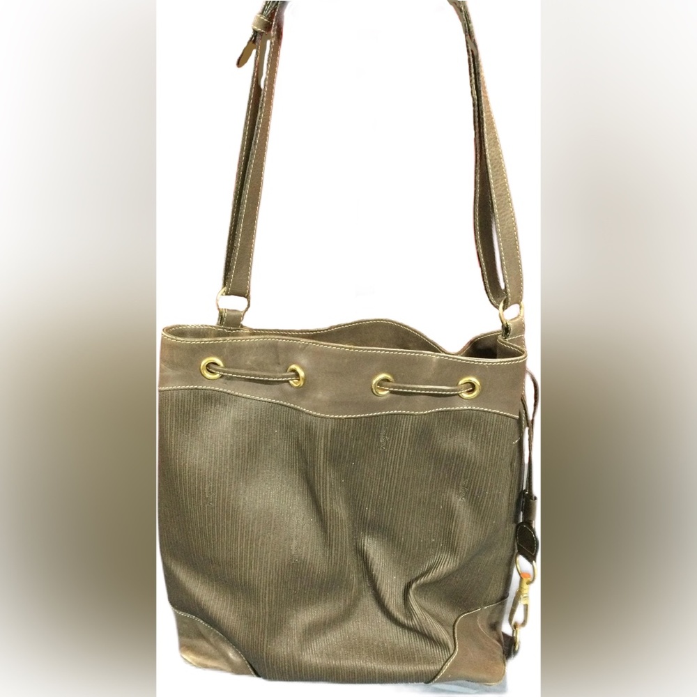 Salvatore Ferragamo Olive Green Bucket Handbag